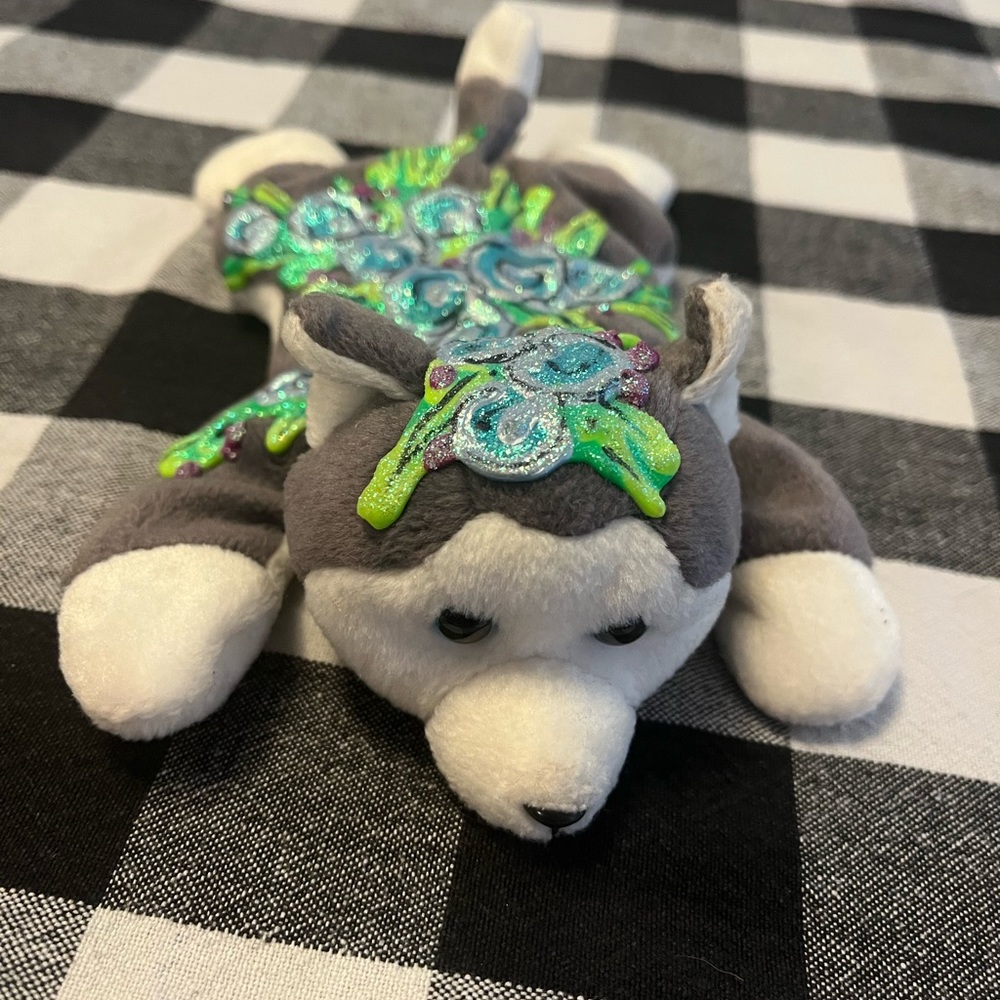 1996 Beanie Baby Nanook. Purchased at a craft fair. Paint added to body.